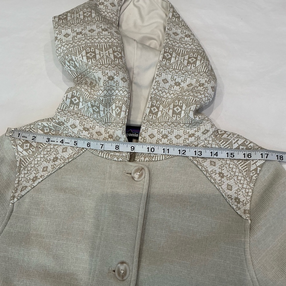 Patagonia Better Sweater Icelandic Cozy Hooded Button-Up Jacket in Cream Large - Picture 10 of 16